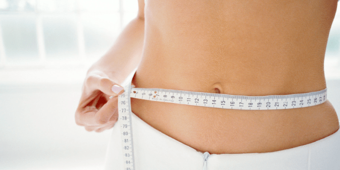 Circunferencia de la cintura durante la pérdida de peso de sandía